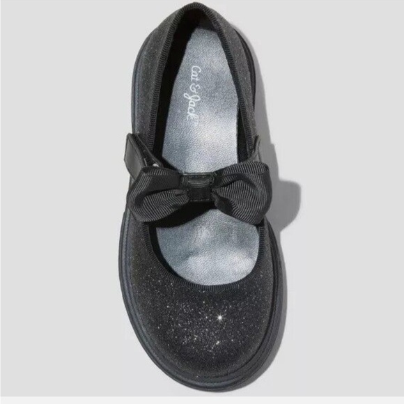 Cat & Jack Sparkly Black Dress Shoes - Picture 2 of 4